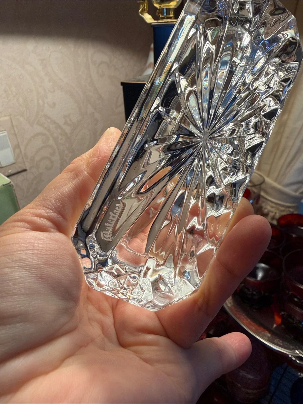 Vintage Waterford Crystal business card holder stamped